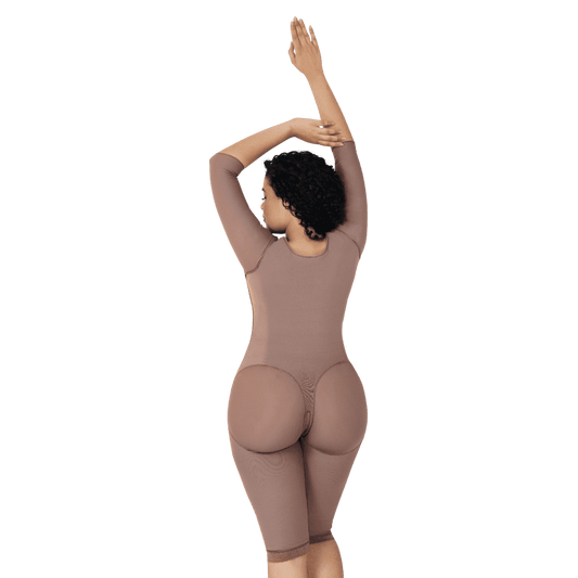 Faja Pierna Larga con Gafete, Busto, Mangas Y Cierre Zona Íntima