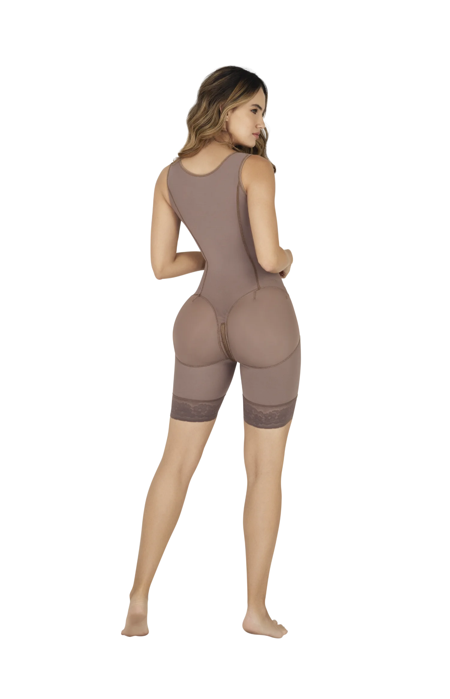 Faja Media Pierna con Cierre al Costado vista posterior