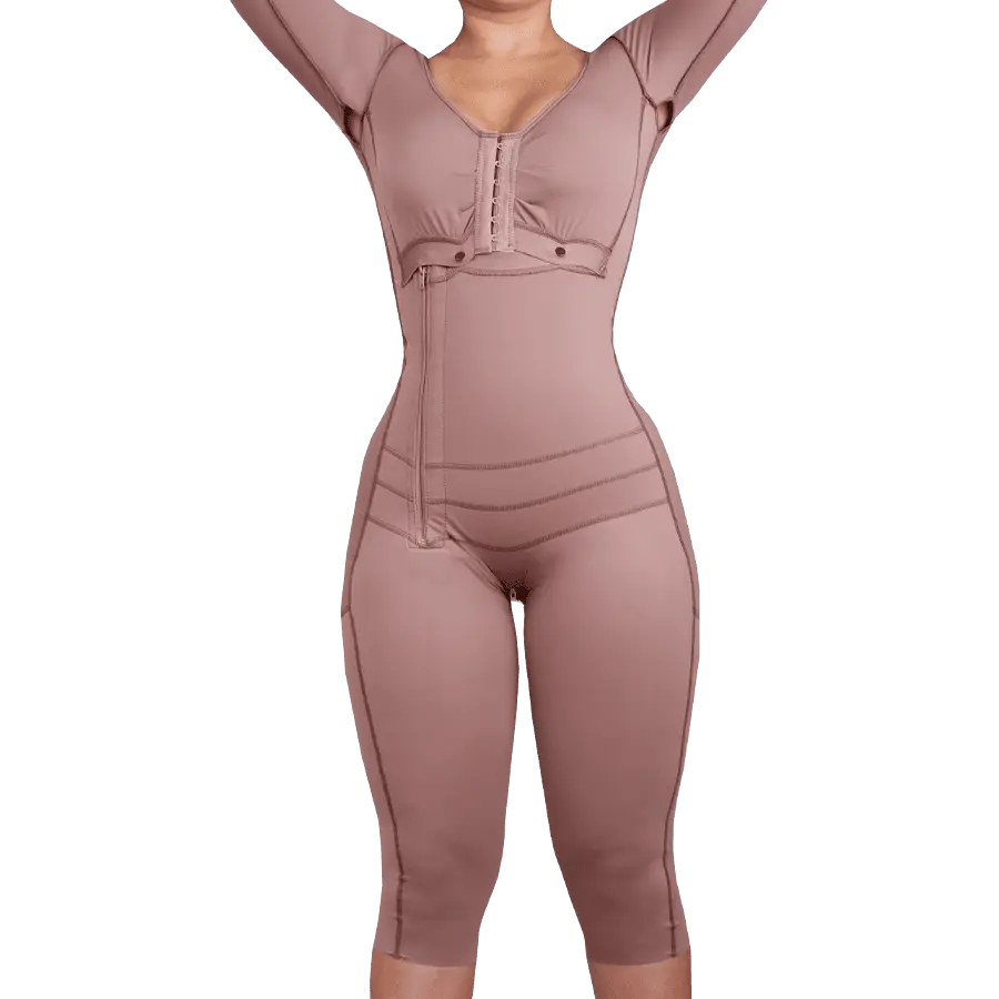 Faja Postquirúrgica Pierna Larga Slim con Costuras vista frontal